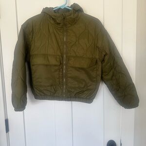 Old Navy Kids Olive Puffer Jacket